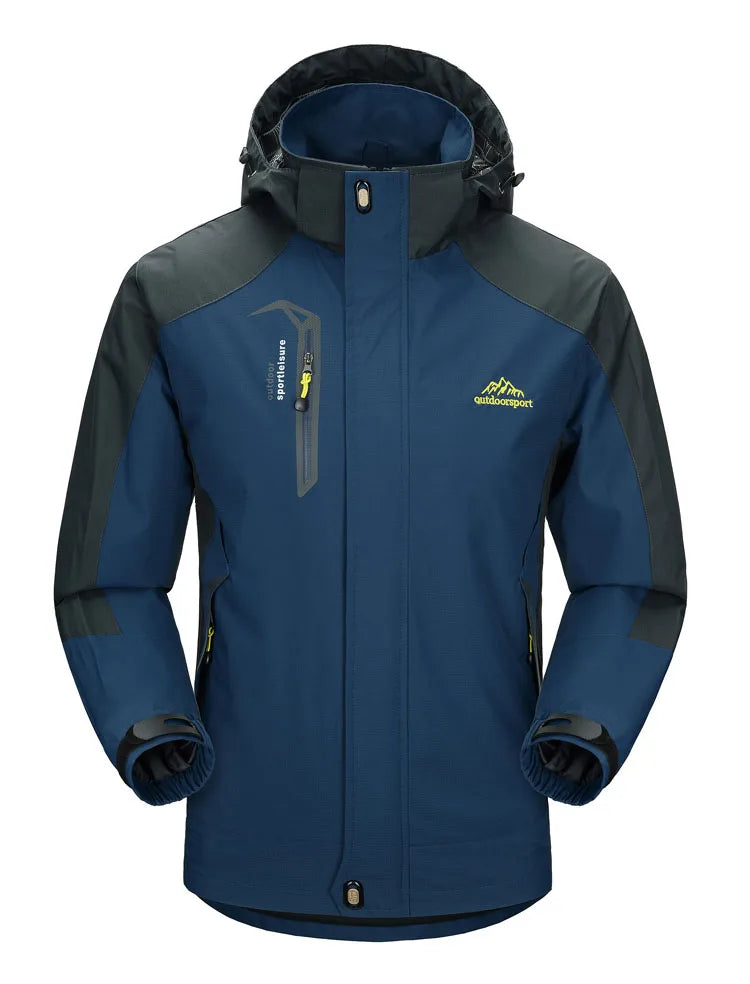 Heren Camping & Hiking Jas – Winddichte, Waterdichte en Sneldrogende Outdoor Jas voor Herfst, Klimmen en Trekking