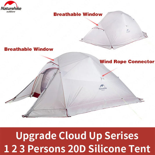 Ultralichte 1-3 Persoons Camping Tent – 20D Siliconen | Waterdicht & Dubbele Laag