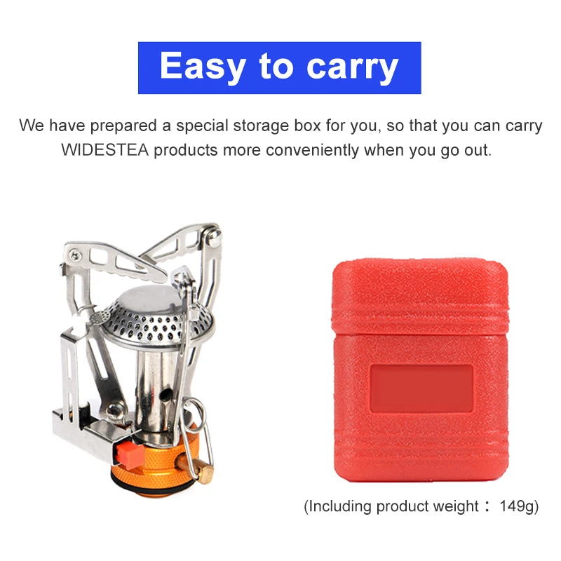 Widesea Camping Gas Stove - Foldable Titanium Gas Stove for Outdoor, Picnic and Survival