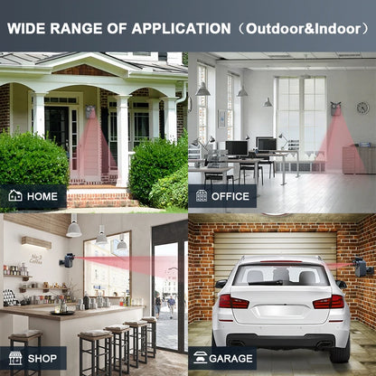 Draadloos Oprit Alarm - Waterdichte PIR Bewegingssensor voor Garage, Poort, Huis en Bedrijf, 800m Bereik, 15m Detectie