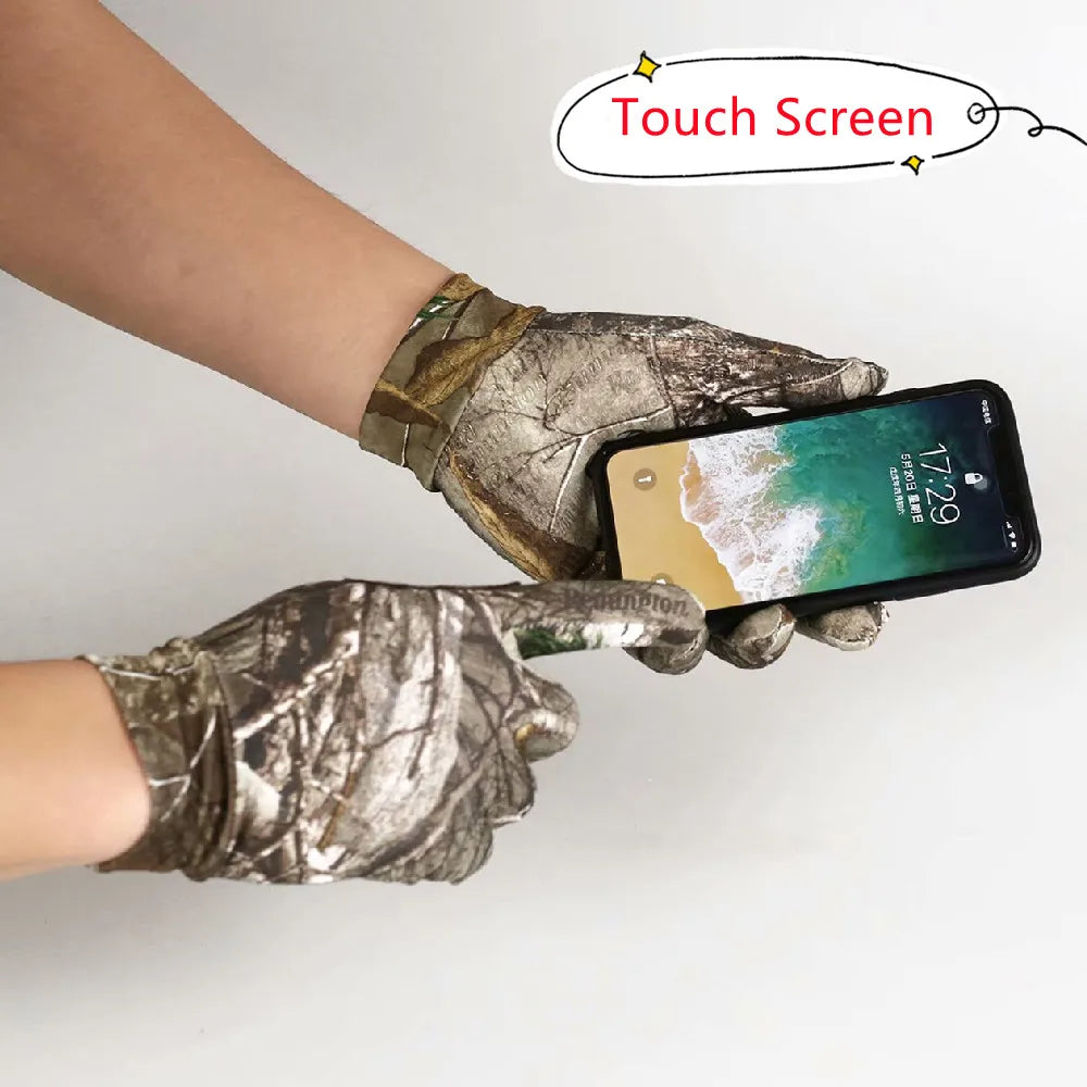 Bionic Camouflage Jagdhandschuhe – schnell trocknend, Touchscreen, atmungsaktiv und elastisch