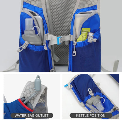 5L Ultraleichter Trinkrucksack – Atmungsaktive Joggingweste für Trailrunning, Marathon und Radfahren mit 500ML Wasserflasche