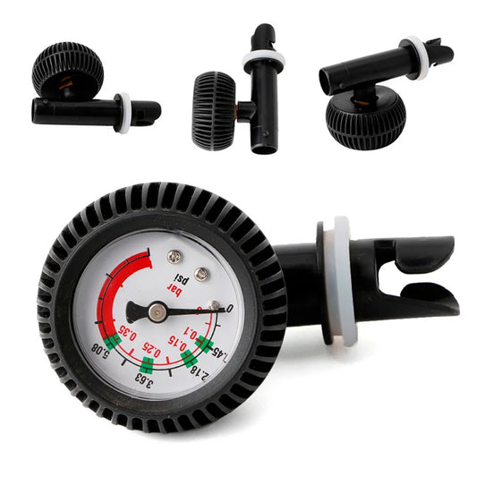 Kayak Boot Lucht Drukmeter - Rubber Dinghy Barometer met Handpomp, Verstelbaar tot 0.35 Bar voor Inflatable Boats