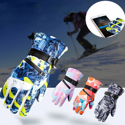 Wasserdichte Winter-Ski- und Snowboardhandschuhe – Unisex-PU-Lederhandschuhe mit Touchscreen und Fleecefutter