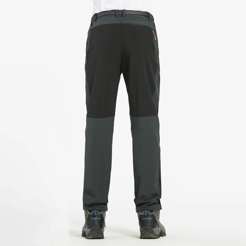 Warme Fleece Outdoor Winterbroek Heren – Waterdichte Softshell Wandelbroek voor Hiking, Ski & Kamperen