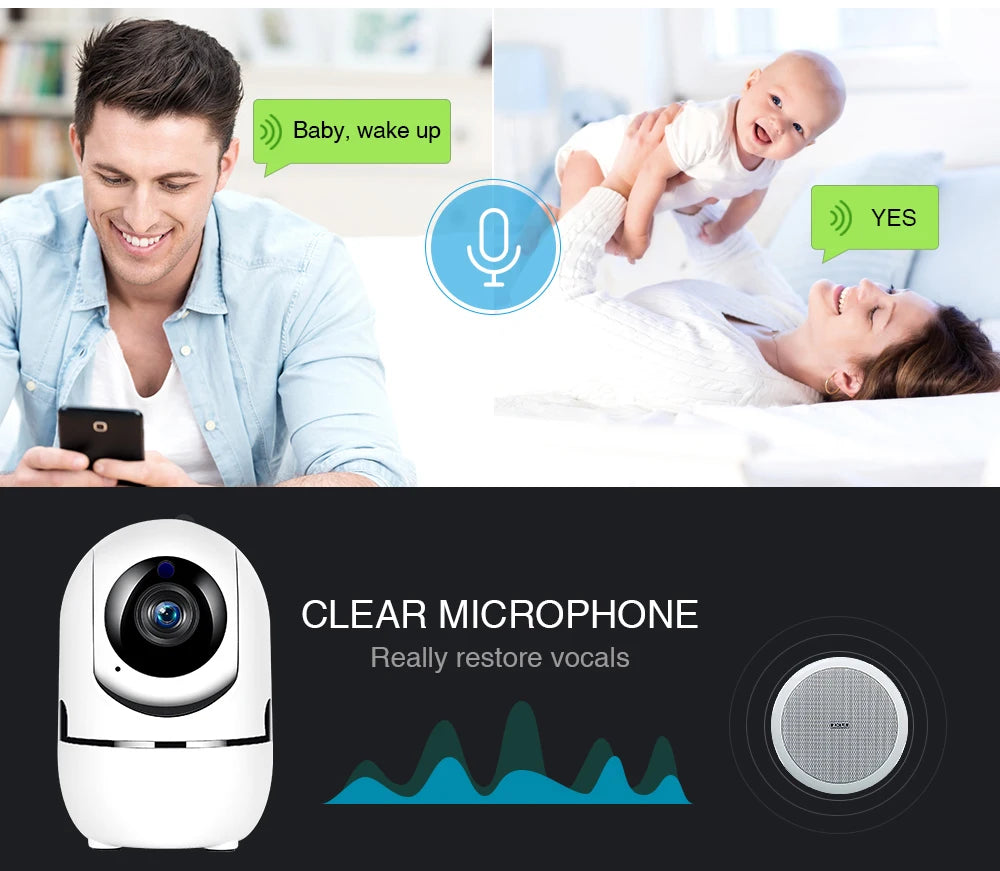 WLAN-IP-Kamera YCC365 Plus – 3 MP Smart Home Auto Tracking, volle Nachtsicht, kabellose CCTV-Überwachungskamera