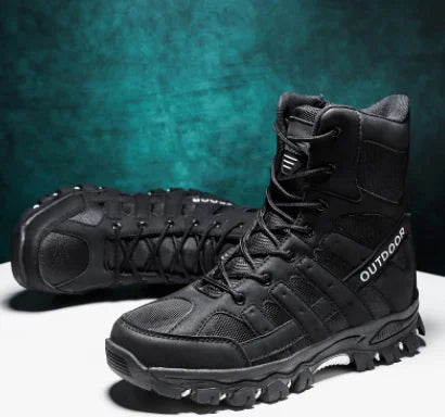 Outdoor Leger- & Wandelboots – Stevige Hiking Boots met Rubberen Zool