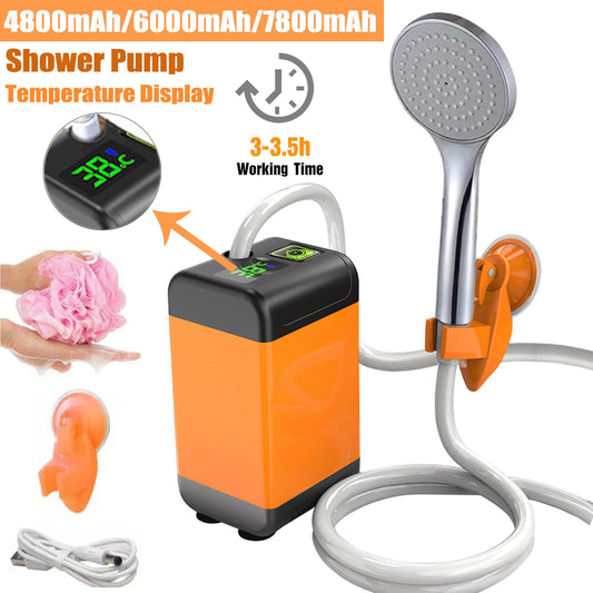 Draagbare Elektrische Douche | USB Oplaadbare Waterdichte Spuitkop voor Camping, Reizen en Dieren Wateren