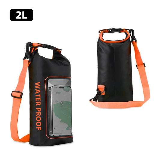 2L Waterdichte Dry Bag met Touchscreen - Ideaal voor Trekking, Raften, Kayak en Outdoor Sporten