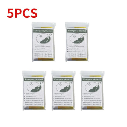 5–30 Stück Outdoor-Notfalldecke – wasserdichte Gold/Silber-Isolierdecke für Erste Hilfe, Überleben und Rettung