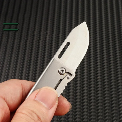 Mini-Outdoor-Klappmesser – D2-Stahl, Flaschenöffner und Schneidwerkzeug für Camping und Überleben
