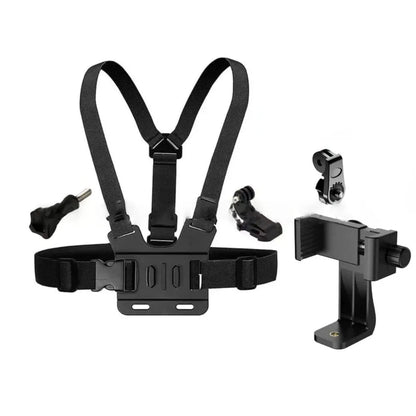 Verstelbare Telefoon Clip Houder met Borstband | Sportcamera en Mobiele Telefoon Bevestiging voor Outdoor Opnames