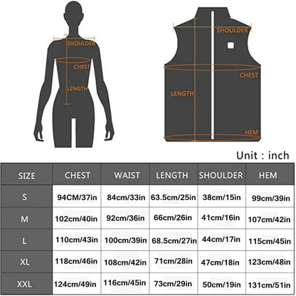 Beheizte 9-Zonen-Weste für Damen – über USB wiederaufladbare Thermoweste für Herbst und Winter
