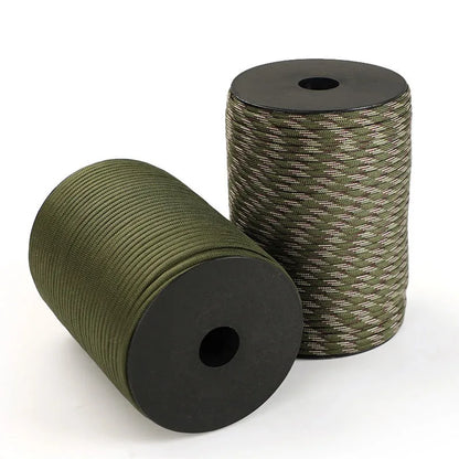 100M 550 Militaire Standaard 9-Core Paracord Touw 4mm – Outdoor Parachute Koord voor Survival, Tent, Lanyard en DIY