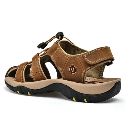 Zomerse Herensandalen – Kunstleren Casual Outdoor Sandalen met Elastische Band, Romeinse Stijl, Maat 38-48