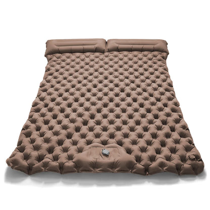 Doppelte aufblasbare Campingmatratze – extra breite, ultraleichte Isomatte mit integrierter Pumpe