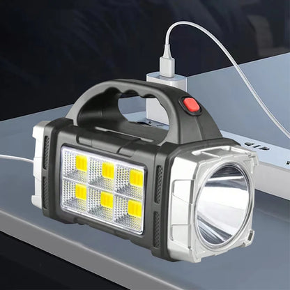 Krachtige Draagbare Zaklamp | USB & Zonne-oplaadbaar | Camping & Outdoor