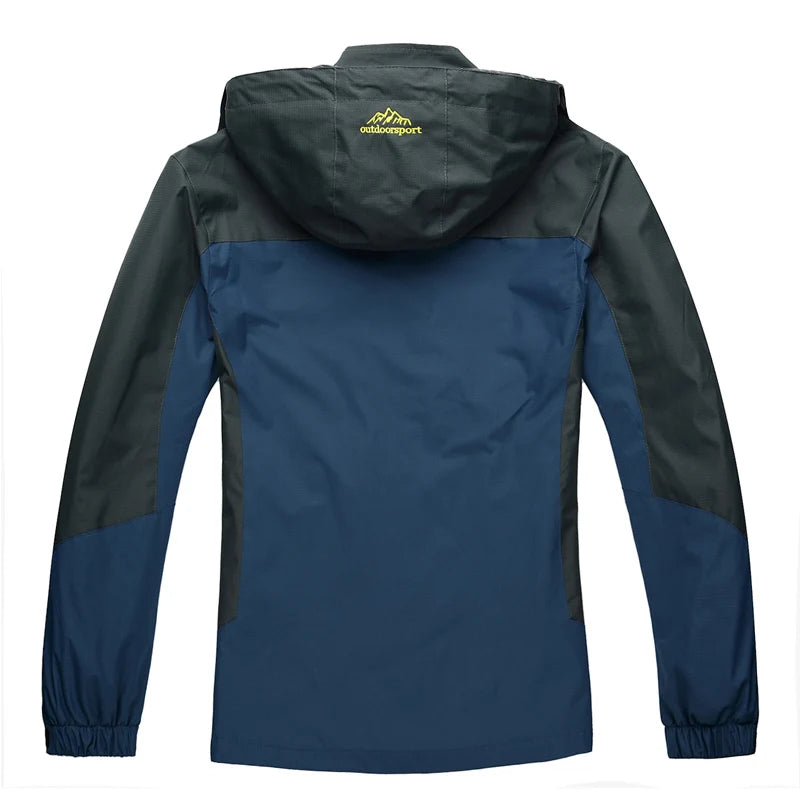 Heren Camping & Hiking Jas – Winddichte, Waterdichte en Sneldrogende Outdoor Jas voor Herfst, Klimmen en Trekking