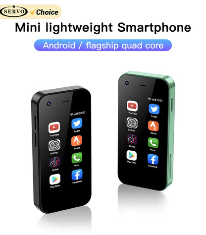 KING5000 Mini Smartphone – Android 9.0, 3G Dual SIM, 2.5'' IPS Scherm, 16GB ROM – Compacte Pocket Smartphone met Play Store