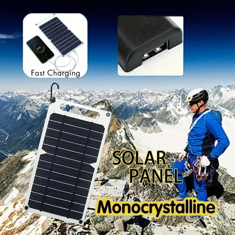 35W Sunpower Draagbaar Zonnepaneel 5V met USB Oplaadpoort – Efficiënte Zonne-energie Oplader voor Powerbank en Telefoon, Perfect voor Camping en Outdoor