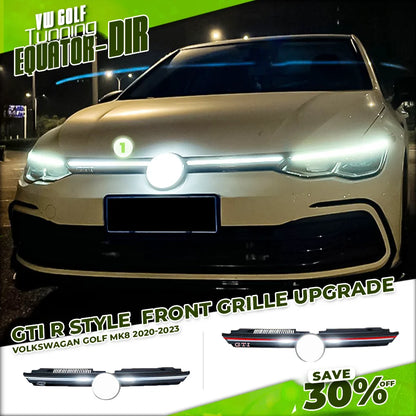 VW Golf MK8 GTI R Style Body Kit – Frontgrill-Upgrade mit LED-Lichtleiste