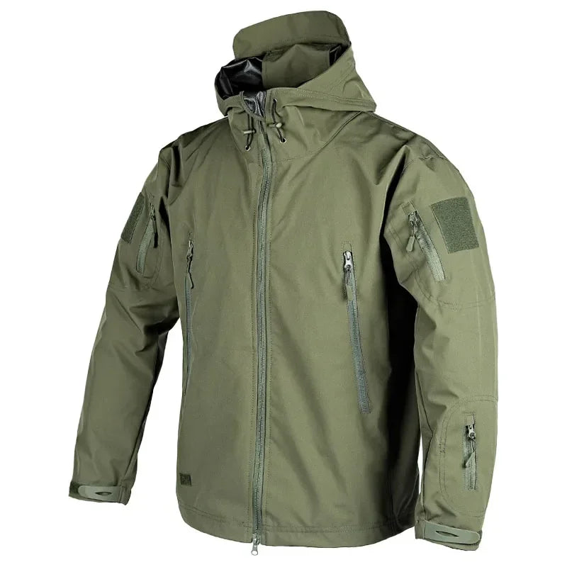 Tactische Windbreaker Jas Heren – Waterdichte, Sneldrogende en Winddichte Camouflage Jas voor Jacht, Camping & Hiking
