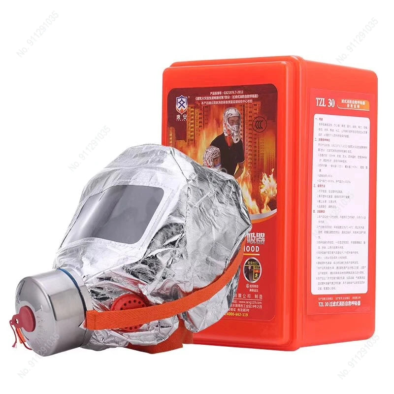 New Fire Emergency Escape Mask – 30 Minutes Protection Against Smoke and Dust, CE Certified