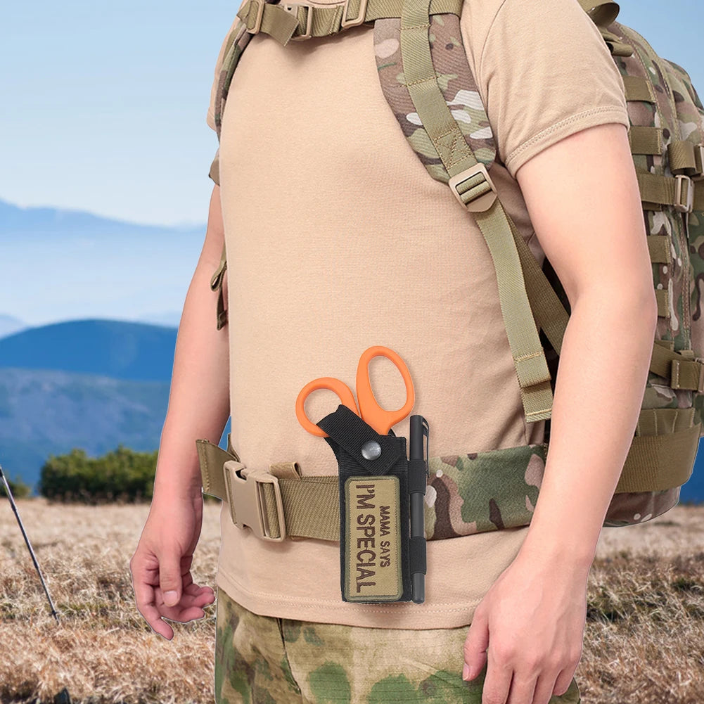 Tragbarer MOLLE-Scherenhalter – taktisches EDC-Holster für medizinische und Überlebenswerkzeuge