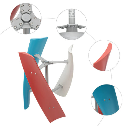 3-Phase Vertical Wind Turbine Generator – 400W 12V Windmill with Controller for Home, Boats, Cabins, and Industry