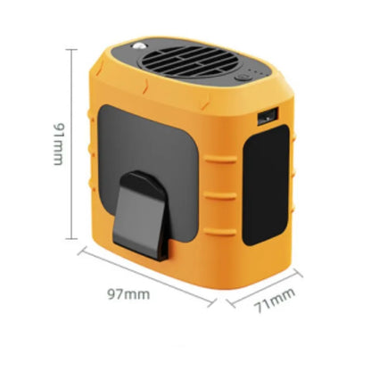 Draagbare Multifunctionele Outdoor Ventilator – USB Mini Nekventilator met 8000mAh Powerbank & LED Licht