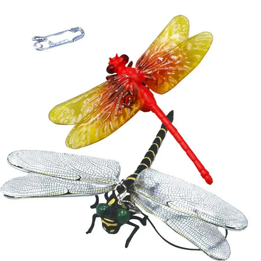 Simulatie Dambord Insect Model, Mini Dambord Beeldje voor Muggenwering, Tuin- en Buitendecoratie, Eco-vriendelijk PVC Ornament