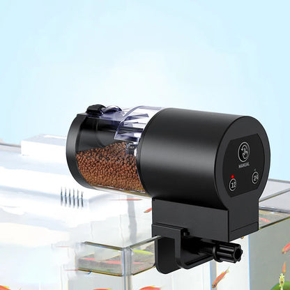Automatische Aquarium Voederautomaat – Timerfunctie & 100ml Reservoir voor Vissenvoer