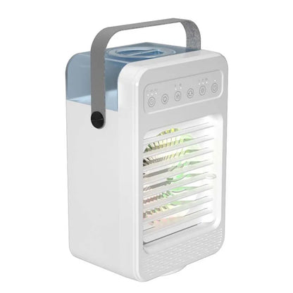 Persoonlijke Draagbare Aircooler – Mini Evaporatieve Ventilator met Waternevel en 7-Kleuren LED Licht