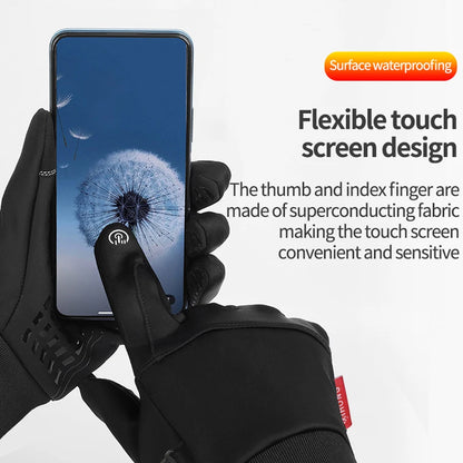 Winter Motorhandschoenen met Touchscreen – Waterdichte Fietshandschoenen voor E-bike & Outdoor Ritten