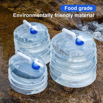 Vouwbare Wateropslag Fles 5L-15L – Draagbare Opvouwbare Fles, Water- en Sapdispenser voor Kamperen & Outdoor Activiteiten