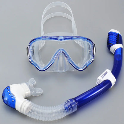 Kids Duikmasker en Snorkel Set | Zwembril met Gehard Glas, Panoramisch Zicht & Dry Top