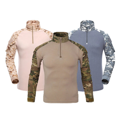 Taktisches Outdoor-Shirt für Herren – Camouflage-Langarmshirt, atmungsaktives Sportshirt für Wandern und Jagd