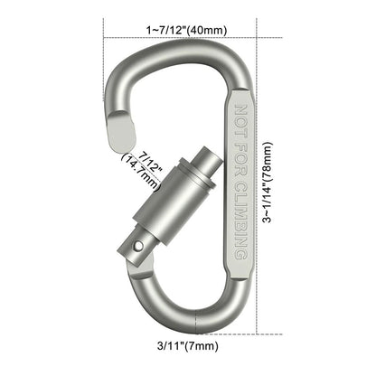 4–6-teiliges Karabiner-Set – taktische Aluminium-Karabiner für Schlüssel, Camping und Outdoor