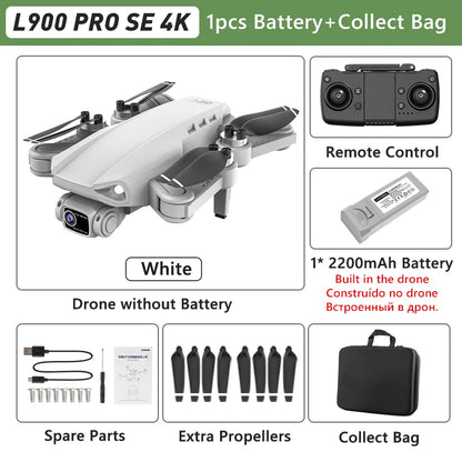 L900 PRO GPS-Drohne – 4K-Doppelkamera | 5G WLAN FPV | Faltbarer Quadrocopter mit bürstenlosem Motor