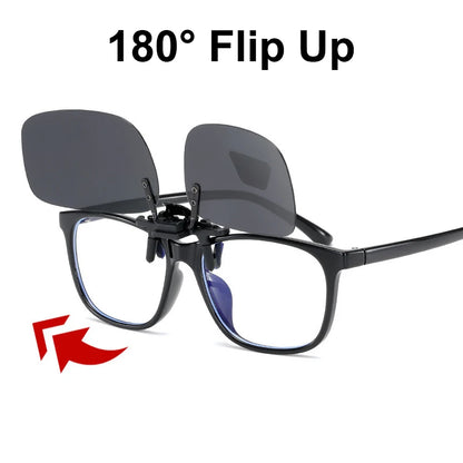 Polarized Clip Zonnebril Set – 2 Stuks Myopie Clip-on Zonnebril voor Rijden, Vissen & Nachtzicht
