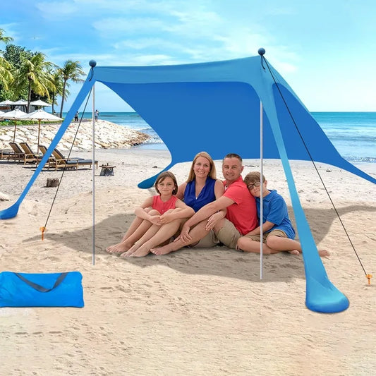 Windbestendige Pop-Up Camping Tent – Ultralichte Lycra Strandzonnescherm voor 3-4 Personen