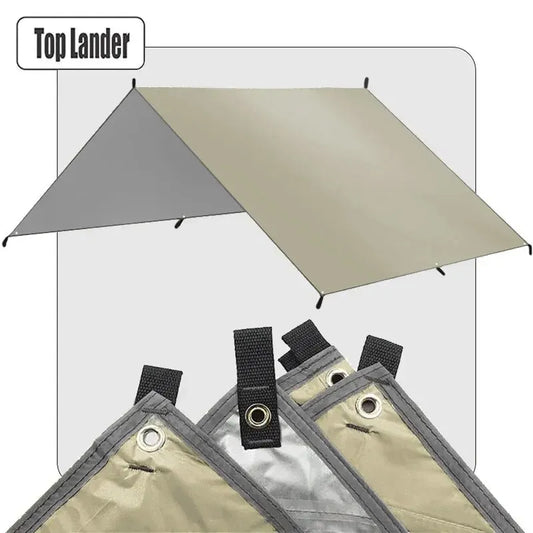 Campingplane, wasserdichter Sonnenschutz – Ultraleichte Zeltmarkise für Schatten im Freien, am Strand, beim Wandern, im Garten und beim Picknicken