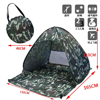 Snelle Automatische Strandtent – Draagbare UPF50+ Zonnescherm Tent voor Camping, Vissen & Outdoor