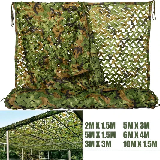 Woodland Camouflage Net – Tarnnetz für Camping, Jagd, Schießen, Sonnenschutz, Auto-Sonnenschutz und Zeltüberdachungen