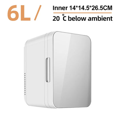 6L Mini Koelkast – Multifunctionele Draagbare Compressor Koeler voor Auto, Thuis en Cosmetica