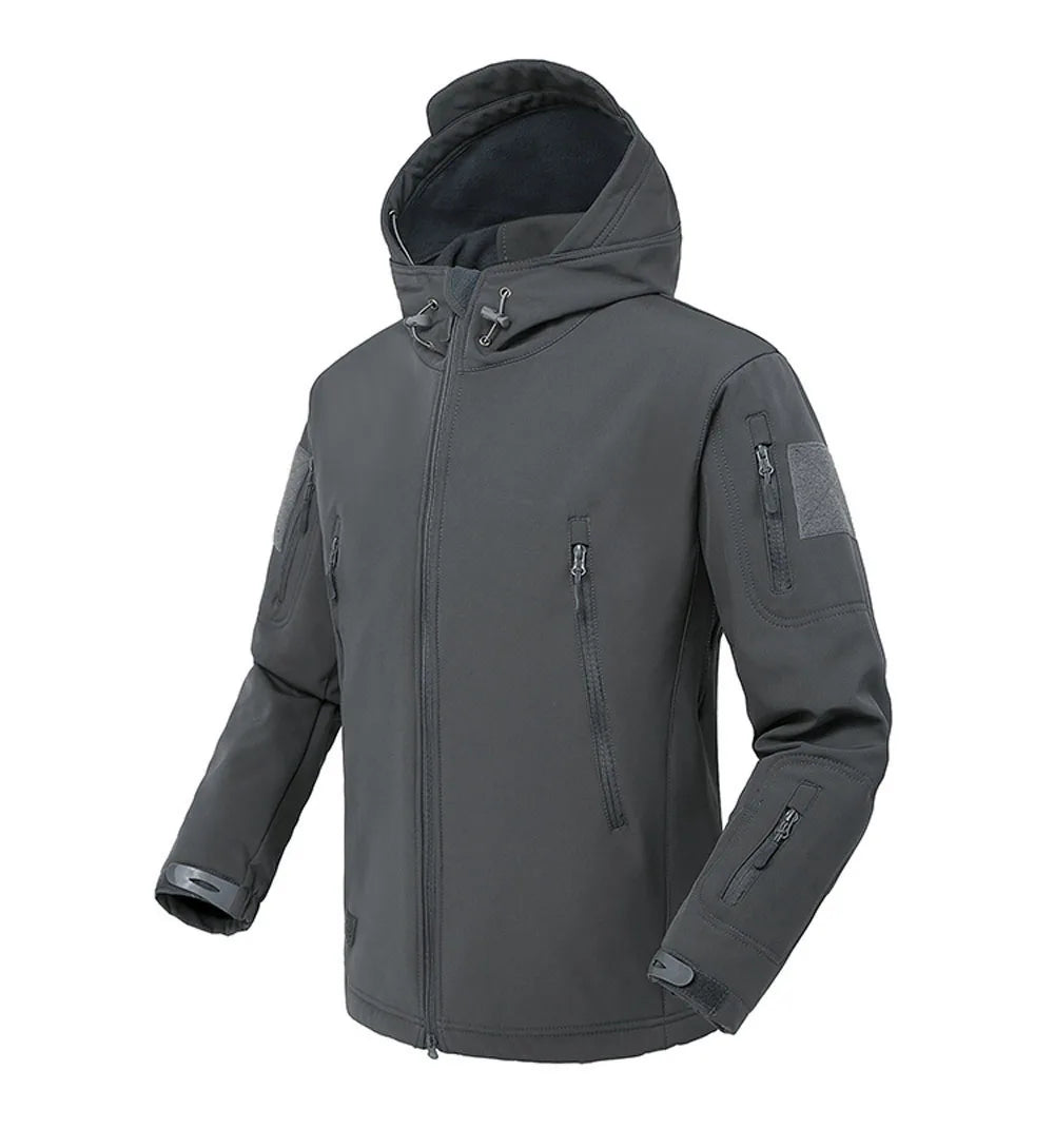 Militaire Shark Skin Softshell Jas – Winddichte, Waterdichte Tactical Hooded Bomber voor Heren