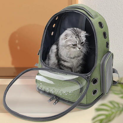 Transparante Kattenrugzak – Ademende Huisdierdrager voor Katten & Kleine Honden – Draagtas voor Reizen & Outdoor Gebruik