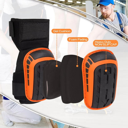 Kniebeschermers voor Werk – Heavy Duty Ondersteuning met Gel Kussen en Antislip Bandjes voor Constructie, Vloeren, Tuinieren en Schoonmaken