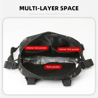 Taktische Brusttasche – Molle System Front Rig Pouch Weste für Outdoor, Camping, Radfahren, Wandern, Jagen und Angeln