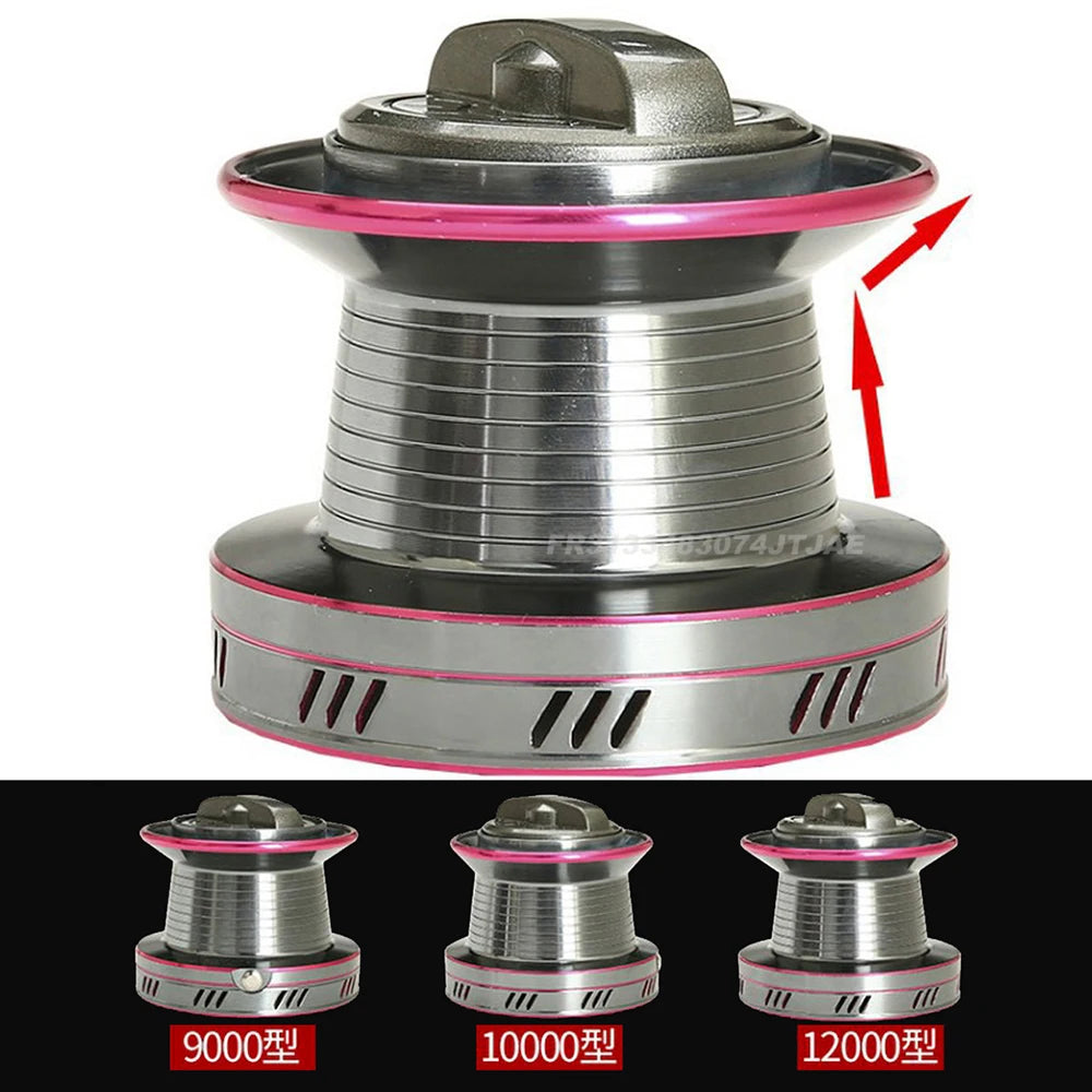 Krachtige Spinning Vismolen 12000/10000/9000 – RVS Lijnmolen met 20-30KG Max Drag, Lang Schietbereik voor Zoutwater